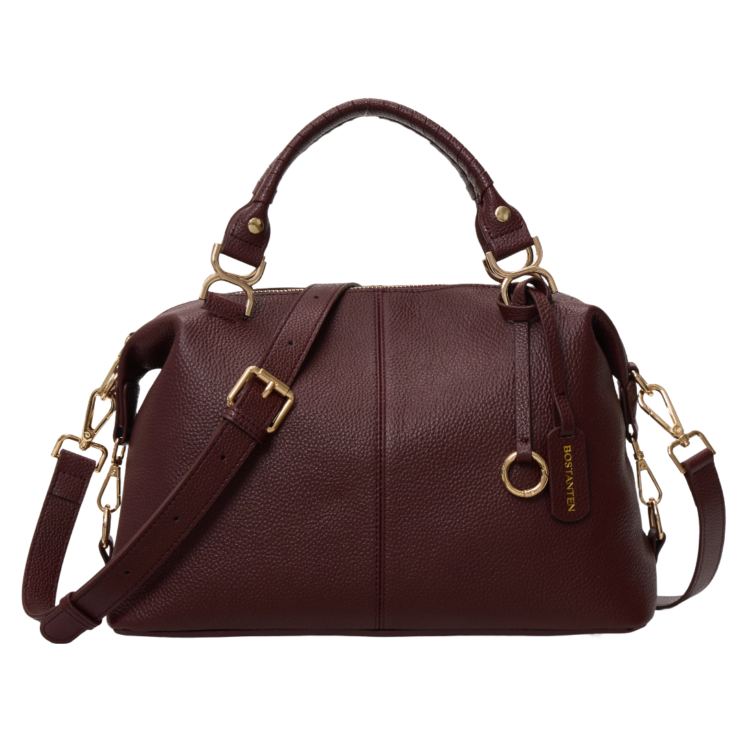 Nevin Genuine Leather Boston Handbag