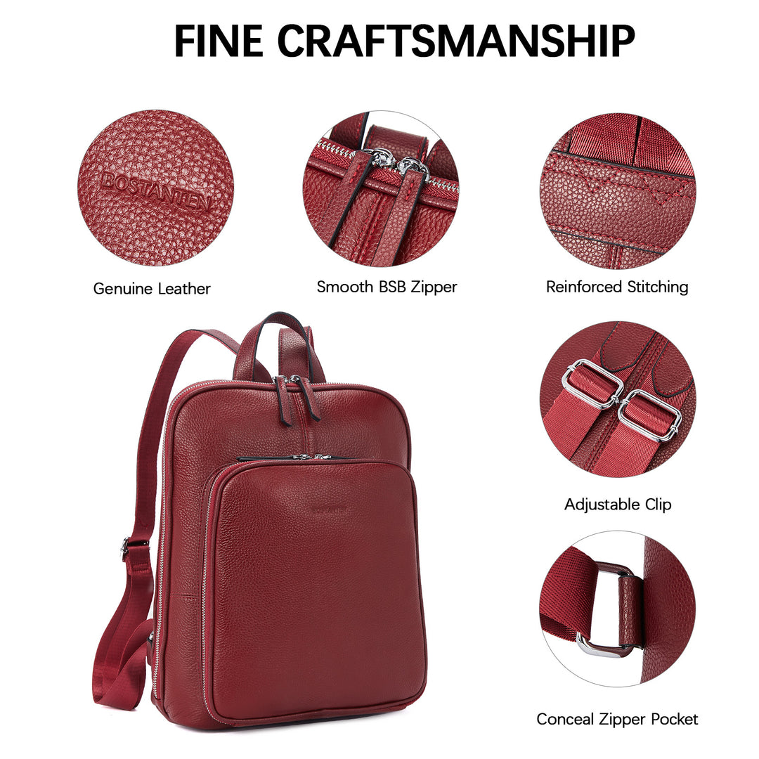bostanten genuine leather backpack Vrba Genuine Leather Backpack Purse — Bostanten – BOSTANTEN