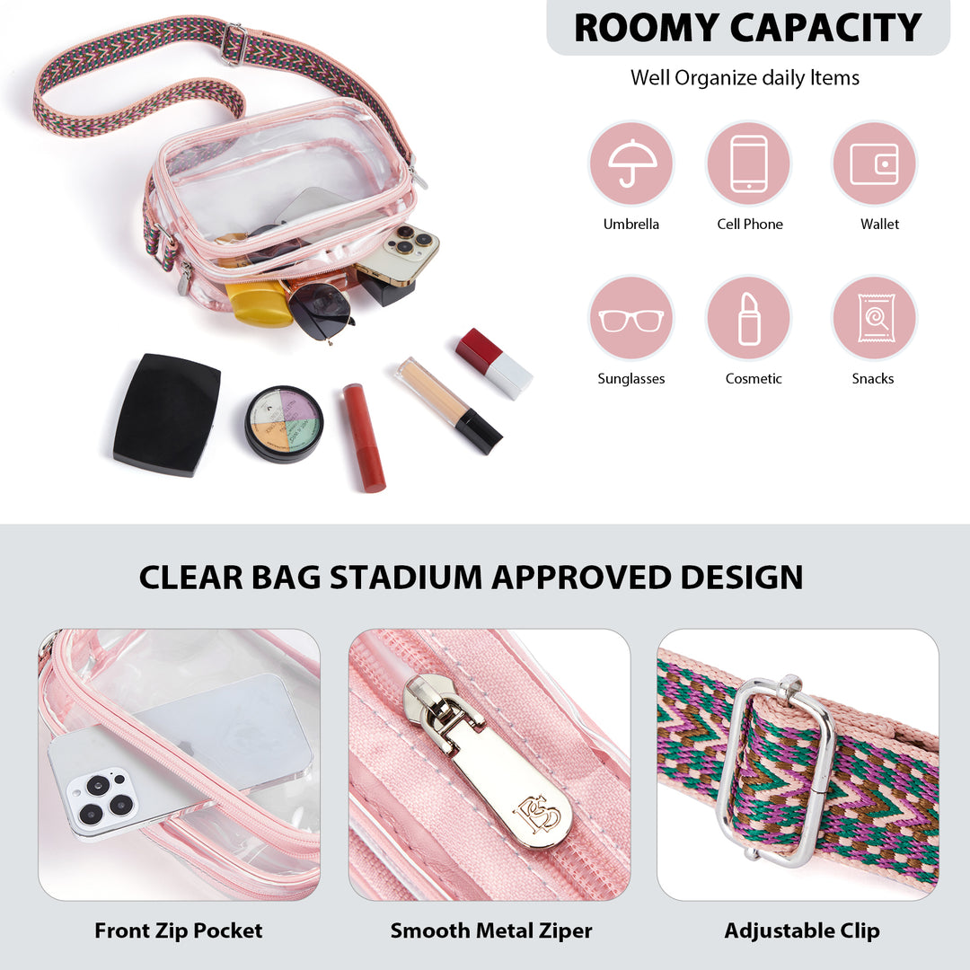 Nola Clear Stadium-Approved Crossbody Bags for Women