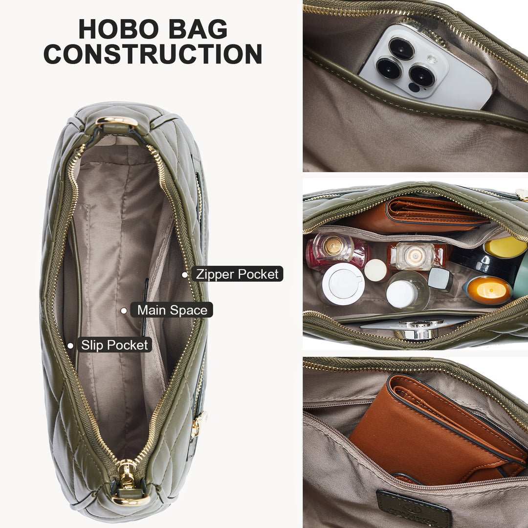 Shoulder Bag BOSTANTEN Quilted Crossbody Bag Vegan Leather