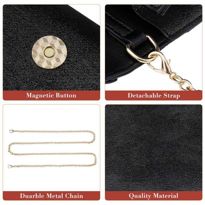 BOSTANTEN Clutch Purses For Women Envelope Handbag With Detachable Chain