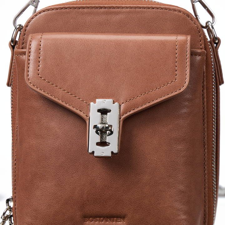 Nevin Vegetable-Tanned Genuine Leather Crossbody Phone Bag