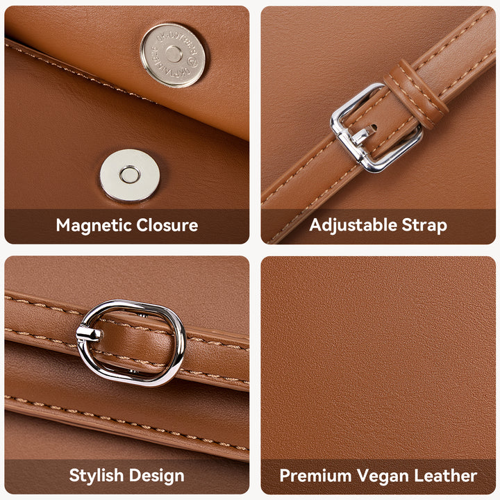 Kweli Belted Elegance Leather Shoulder Bag