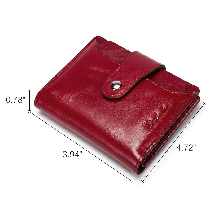 Lnna Hand Tooled Leather Wallet - Wine Red
