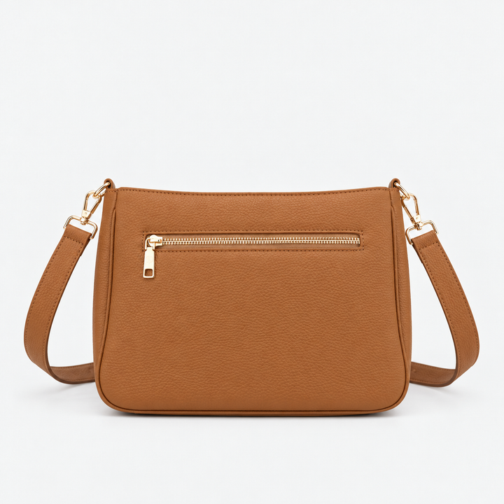 Turn Lock Flap Messenger Crossbody - Pebbled Leather