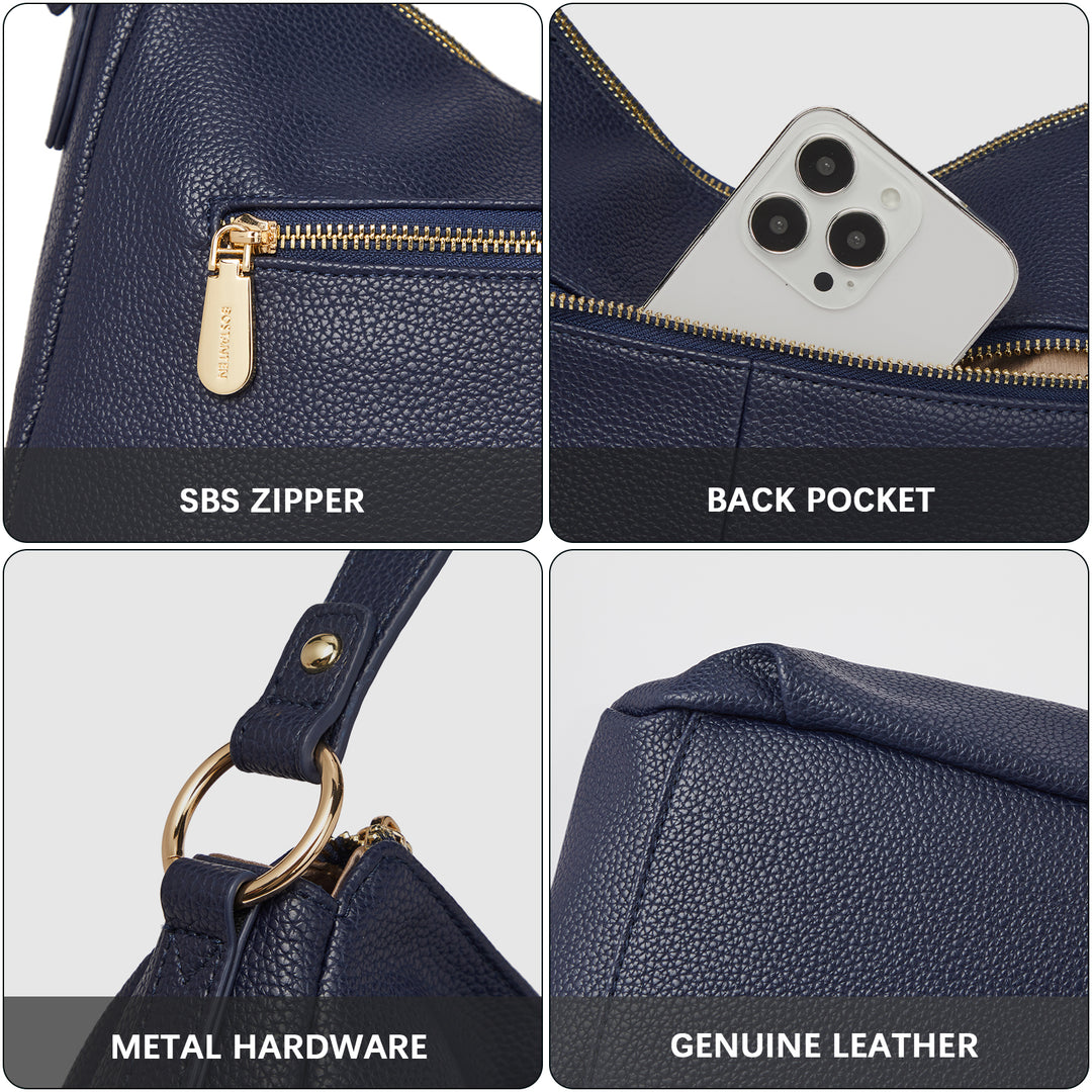 BOSTANTEN Purses for Women Leather Shoulder Bags Designer Ladies Hobo Handbags Pocketbooks