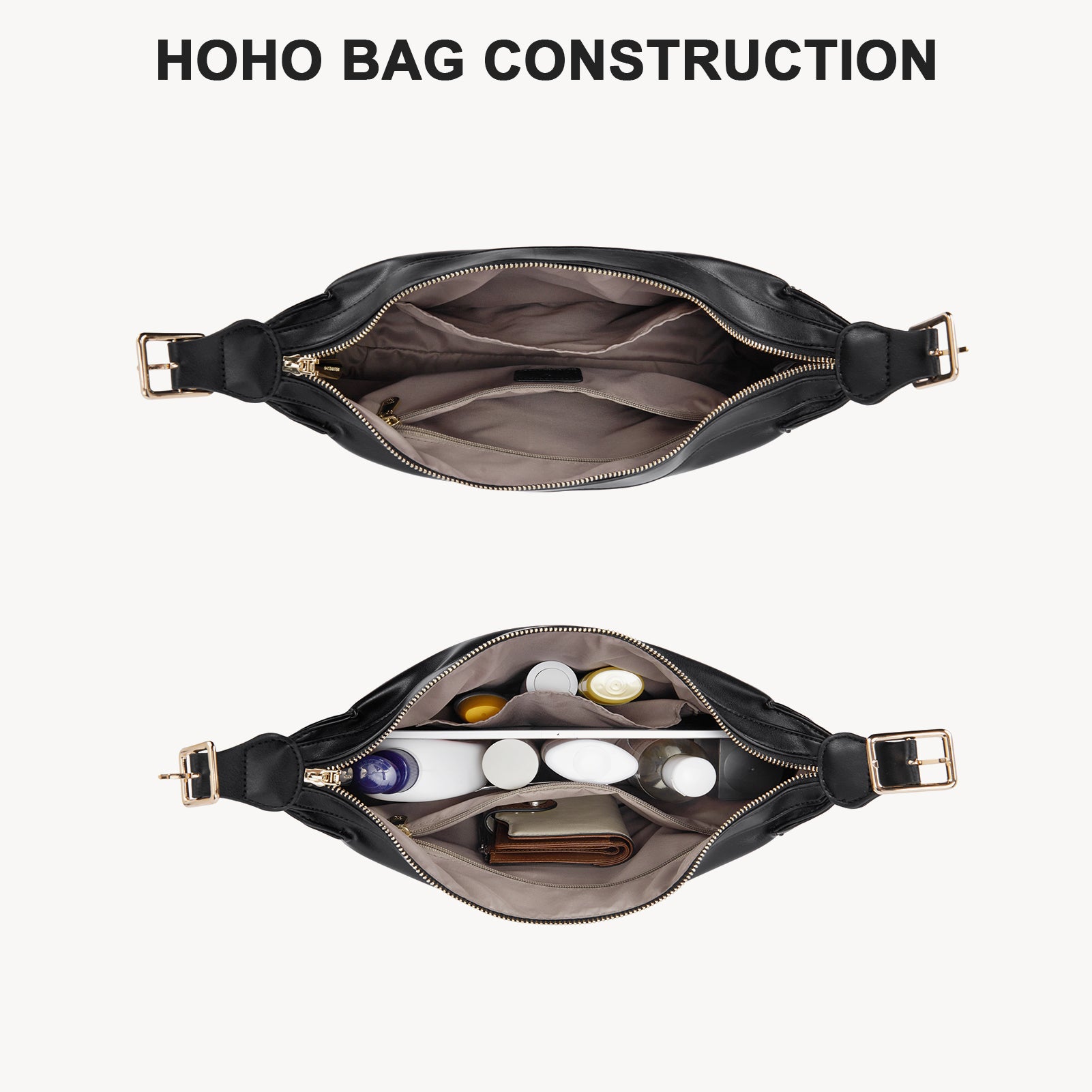 MORAVA Trendy Vegan Leather Shoulder Hobo Bags for Women