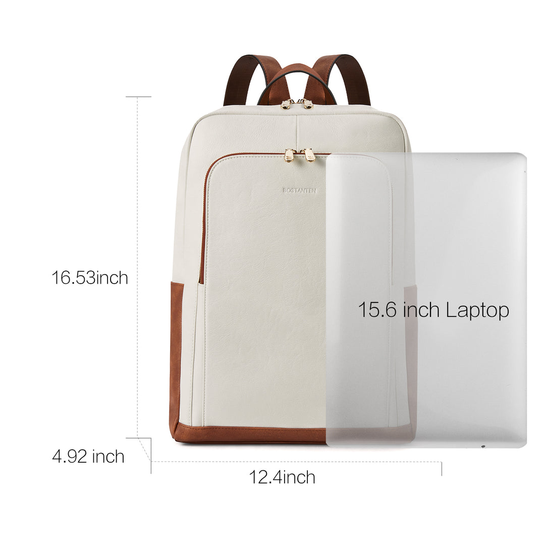 bostanten laptop backpack Baish Women Leather Laptop Backpack Travel Business Work Daypack