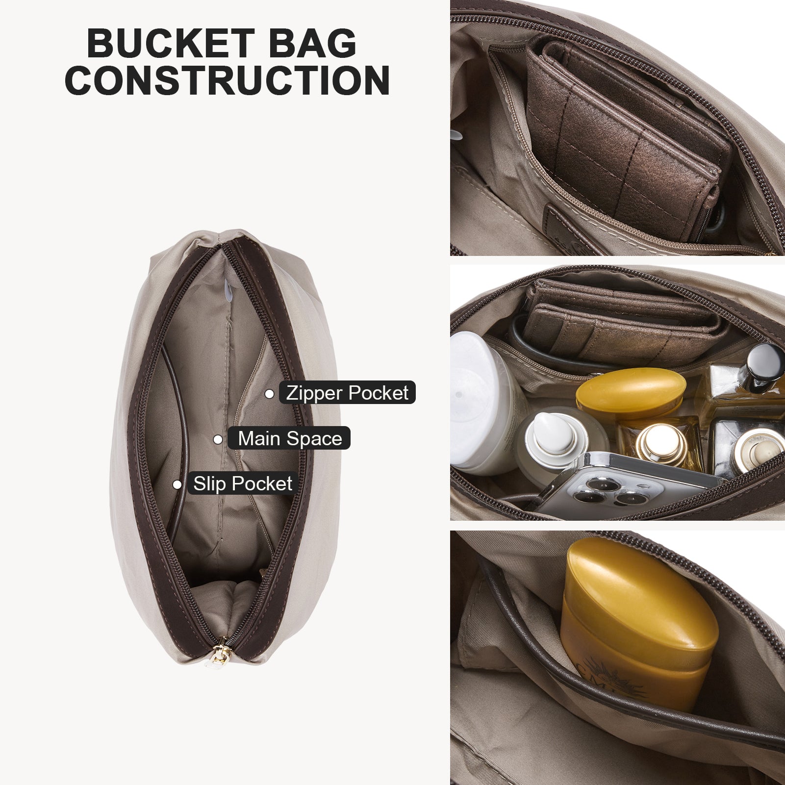 Lotty Women's Designer Bucket Bag - Versatile Carrying Options
