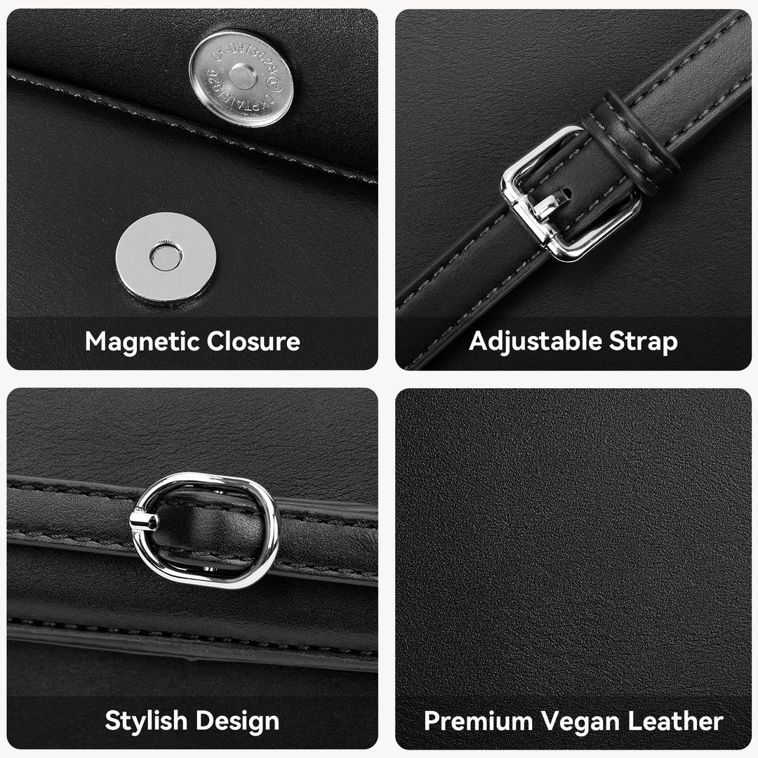 Kweli Belted Elegance Leather Shoulder Bag