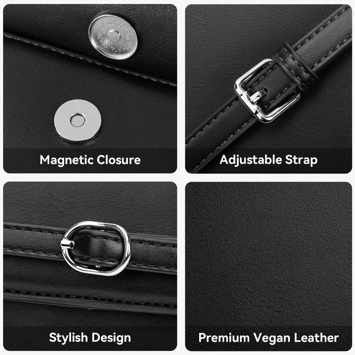 Kweli Belted Elegance Leather Shoulder Bag