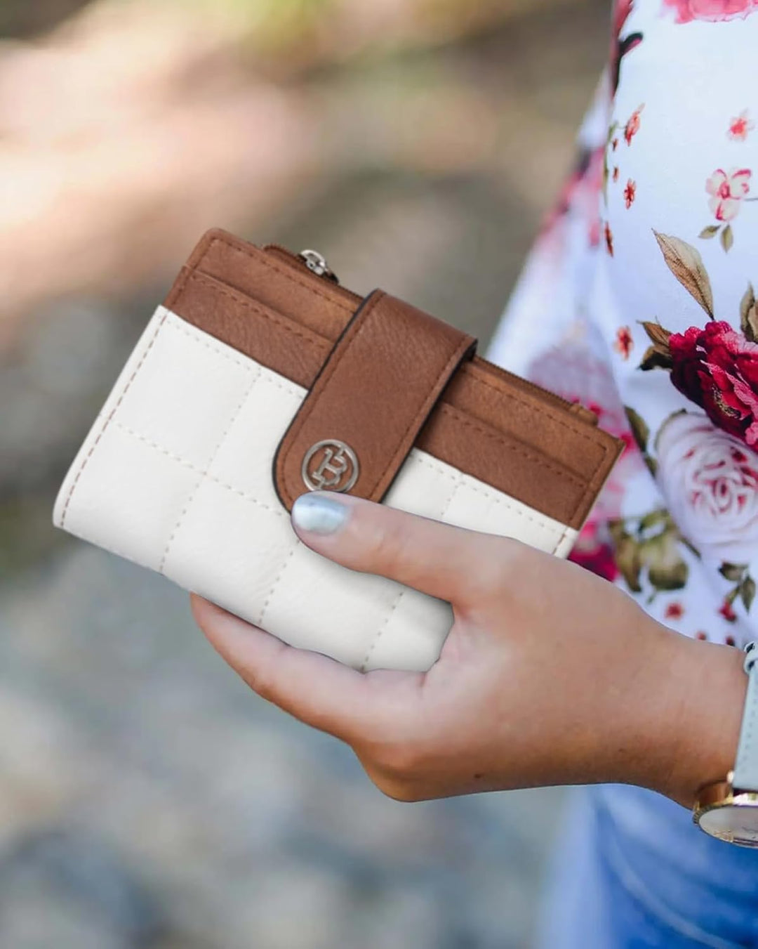 Luna Quilted Colorblock Leather Wallet - Secure RFID