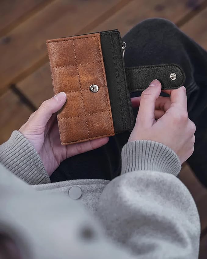 Luna Quilted Colorblock Leather Wallet - Secure RFID