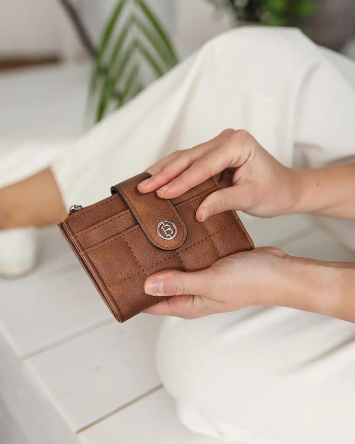 Luna Quilted Colorblock Leather Wallet - Secure RFID