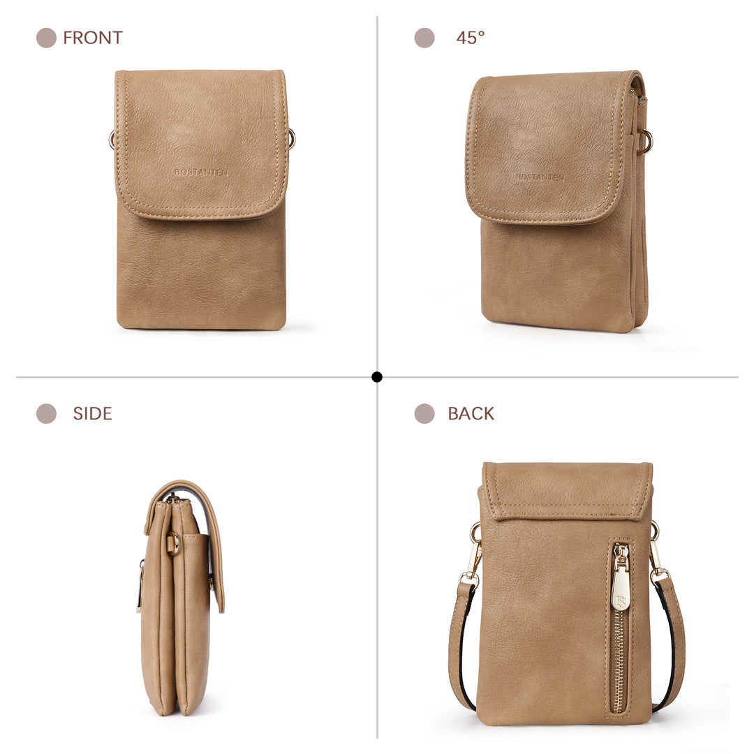 Evelyn Leather Crossbody Phone Wallet For Women —— Boudoir Style