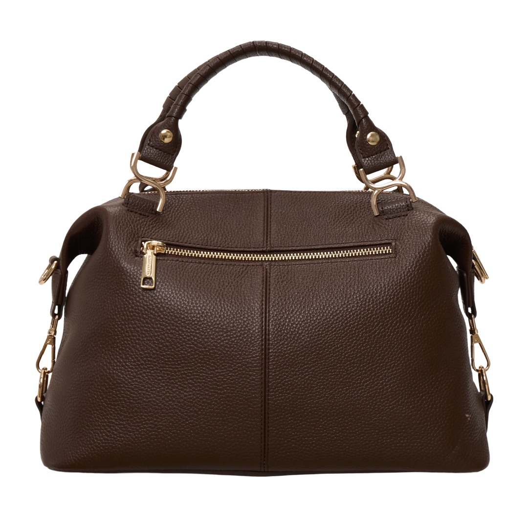 Nevin Genuine Leather Boston Handbag