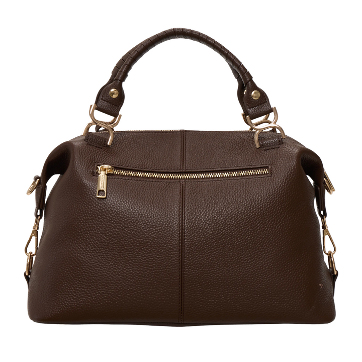 Nevin Genuine Leather Boston Handbag