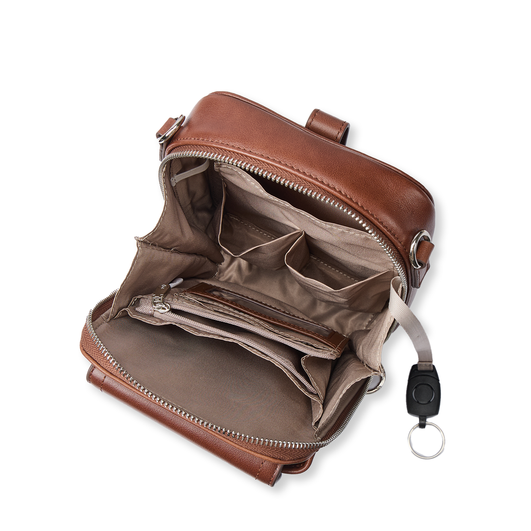 Nevin Vegetable-Tanned Genuine Leather Crossbody Phone Bag