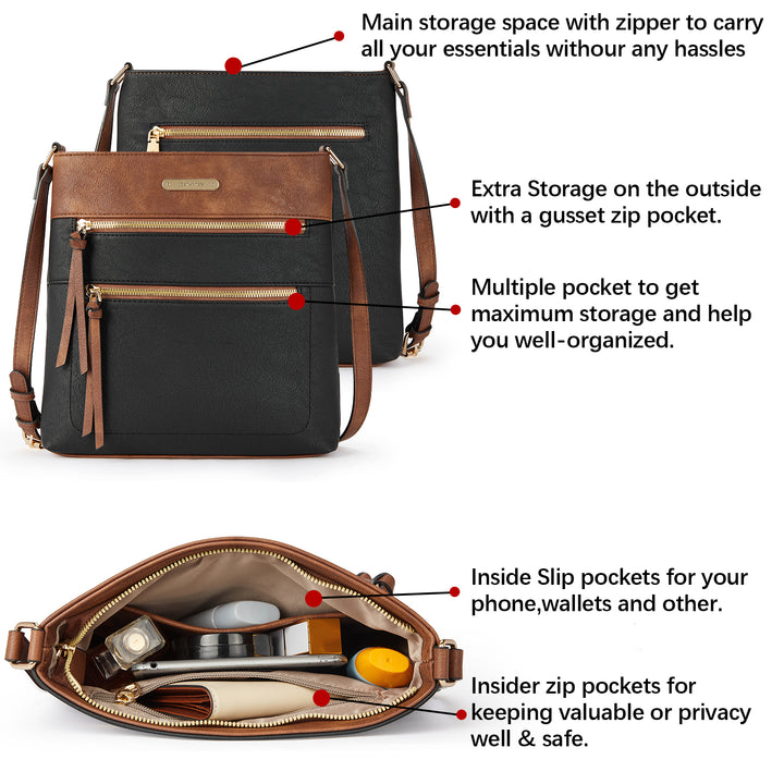 Lotty Floral Embroidered Leather Tote with Shoulder Strap