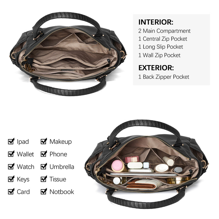 Nevin Genuine Pebbled Leather Everyday Carryall Tote