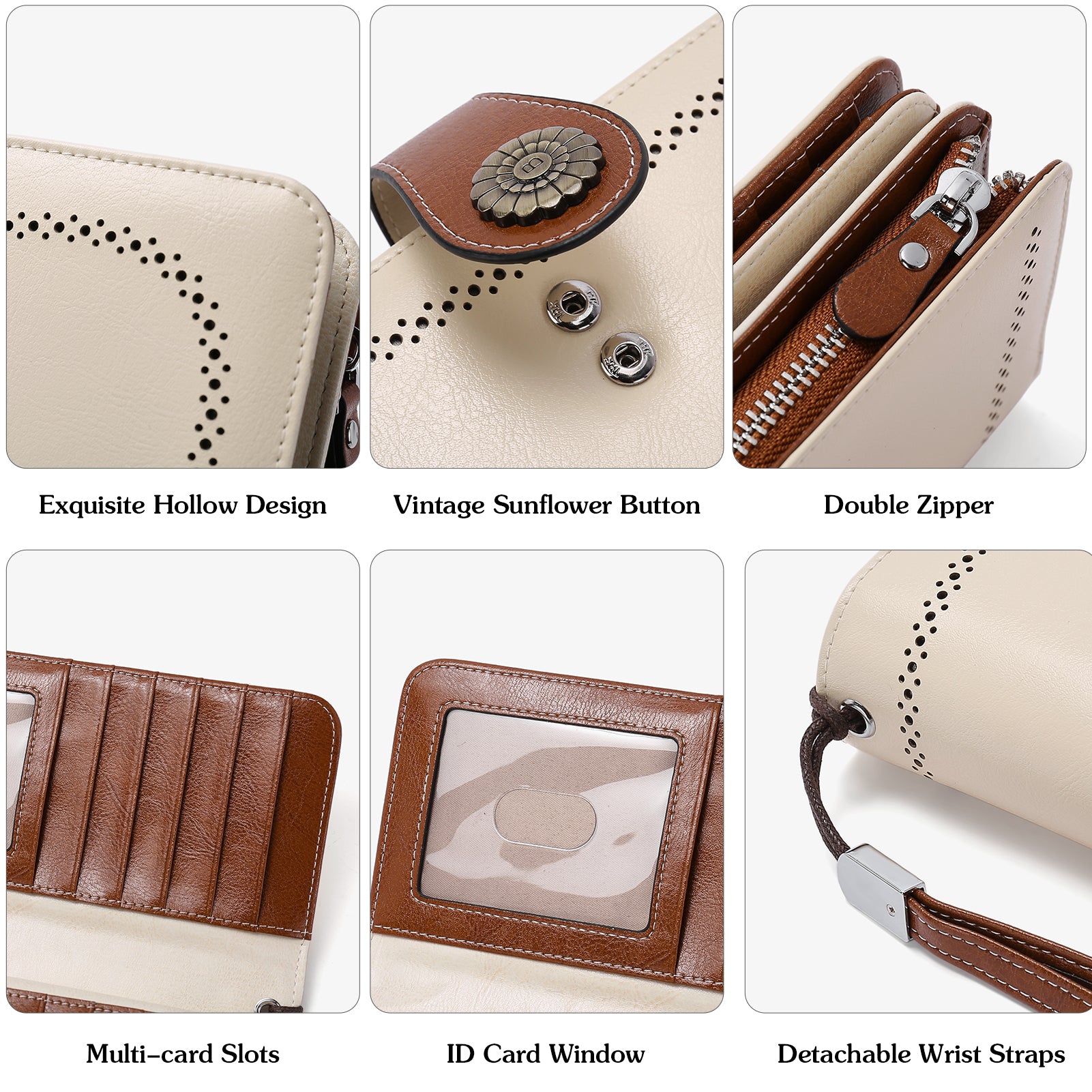 Lomy Big Clutch Wallet For Women With Wristlet — Bostanten – BOSTANTEN