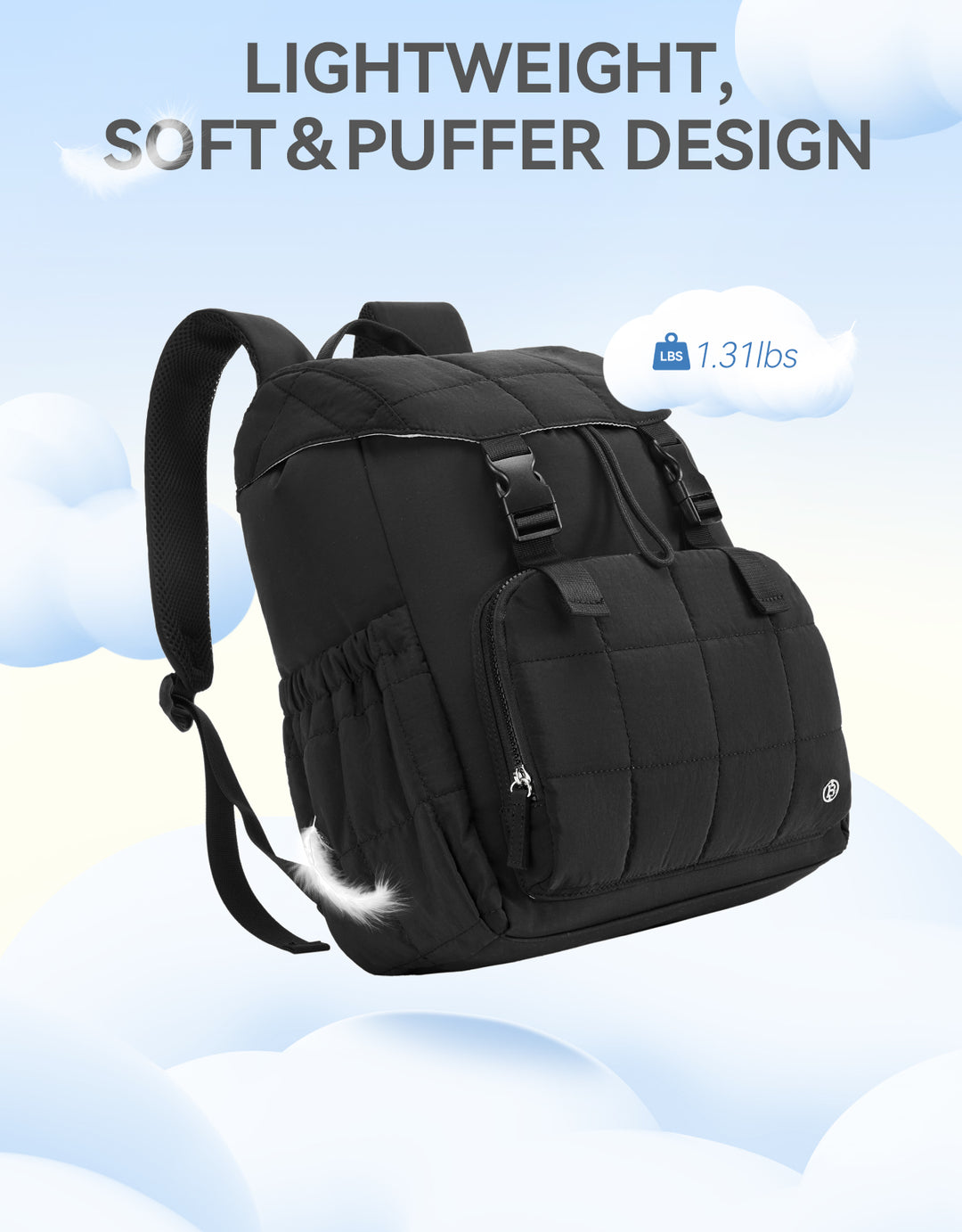 AVE 15.6 Inch Taslan Quilted Lightweight Laptop Backpack – BOSTANTEN