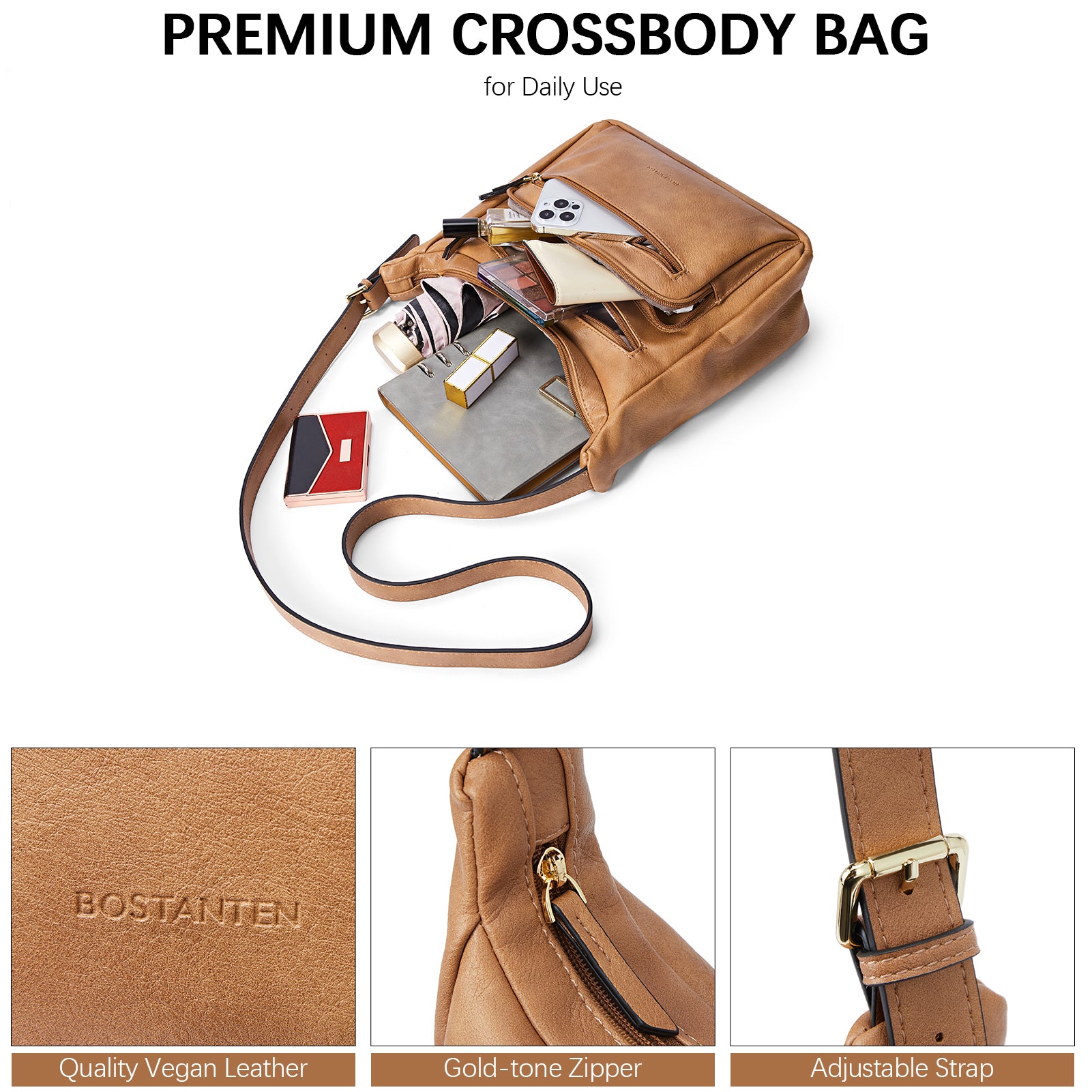 ボストンバッグ archive leather multi pocket boston bag Multi Pocket Shoulder Bag - Stay Organized and Chic | Bostanten