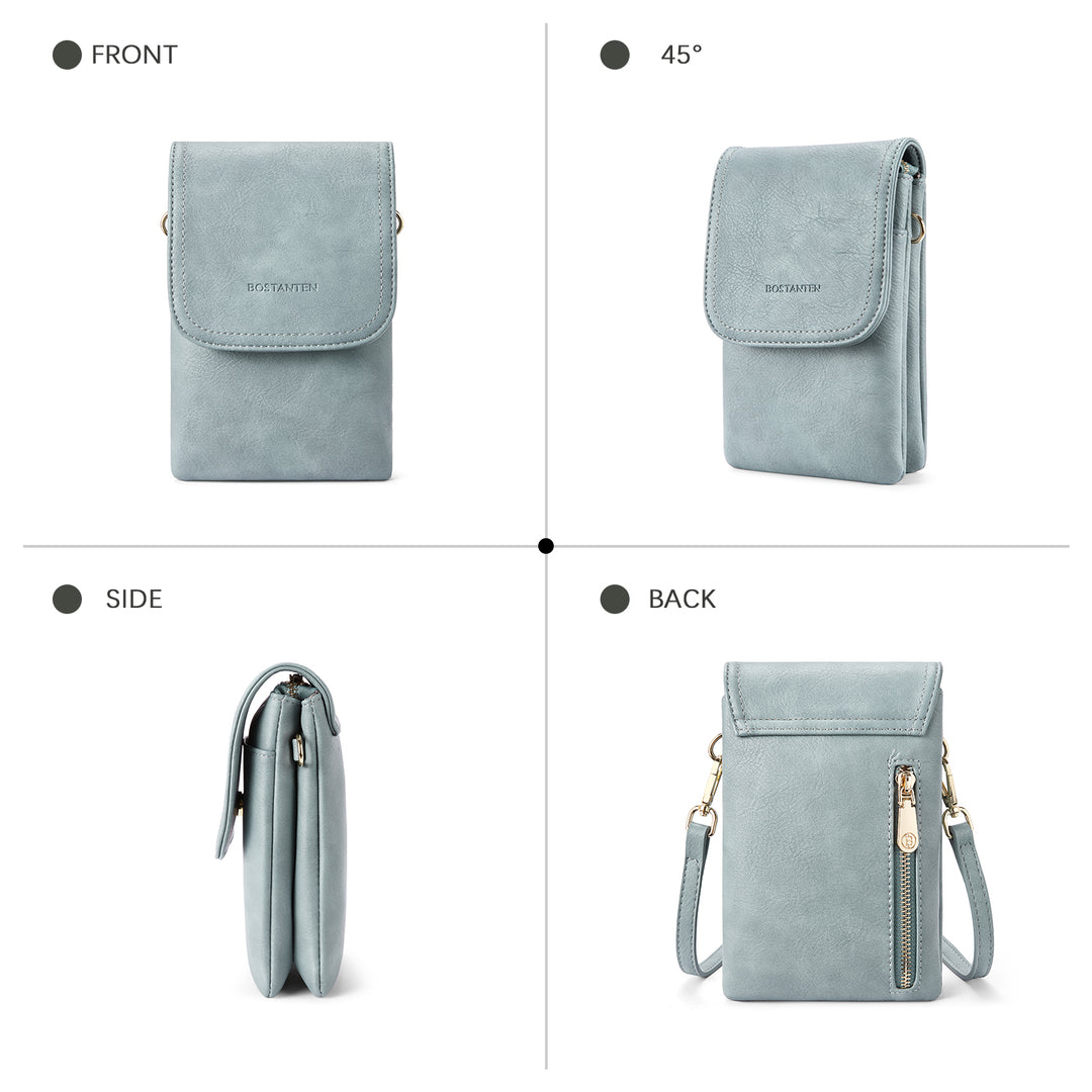 Evelyn Leather Crossbody Phone Wallet For Women —— Boudoir Style