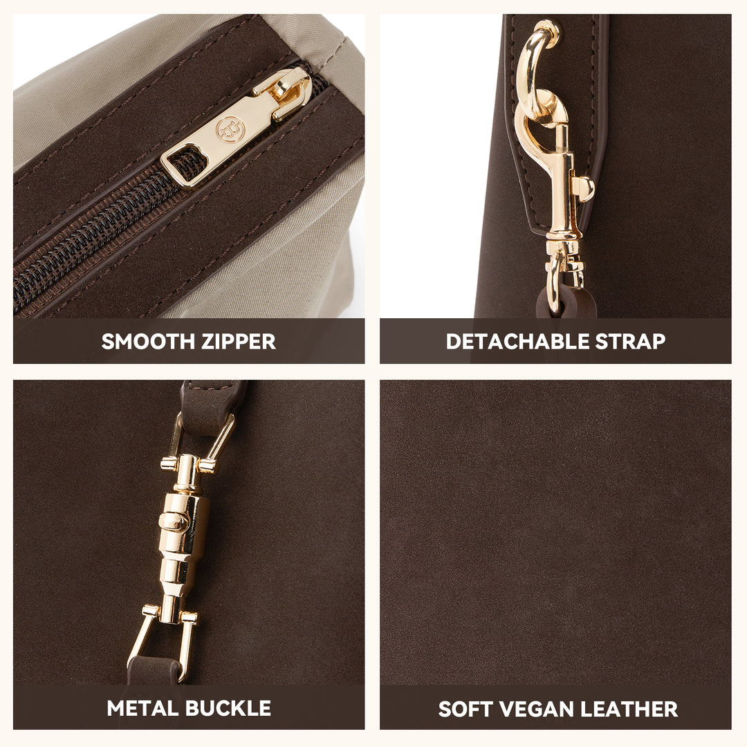 Harper Jones Bucket Shoulder Bag – Gold Clasp Crossbody