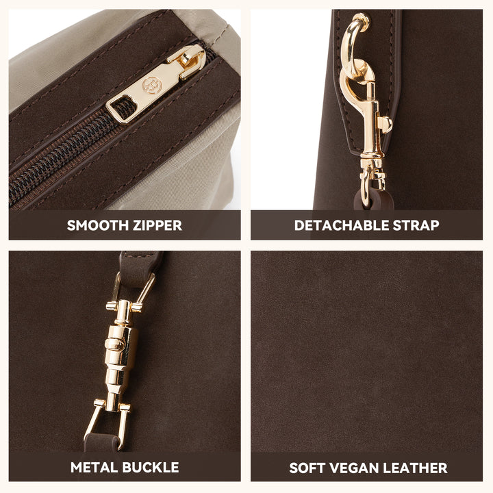 Harper Jones Bucket Shoulder Bag – Gold Clasp Crossbody