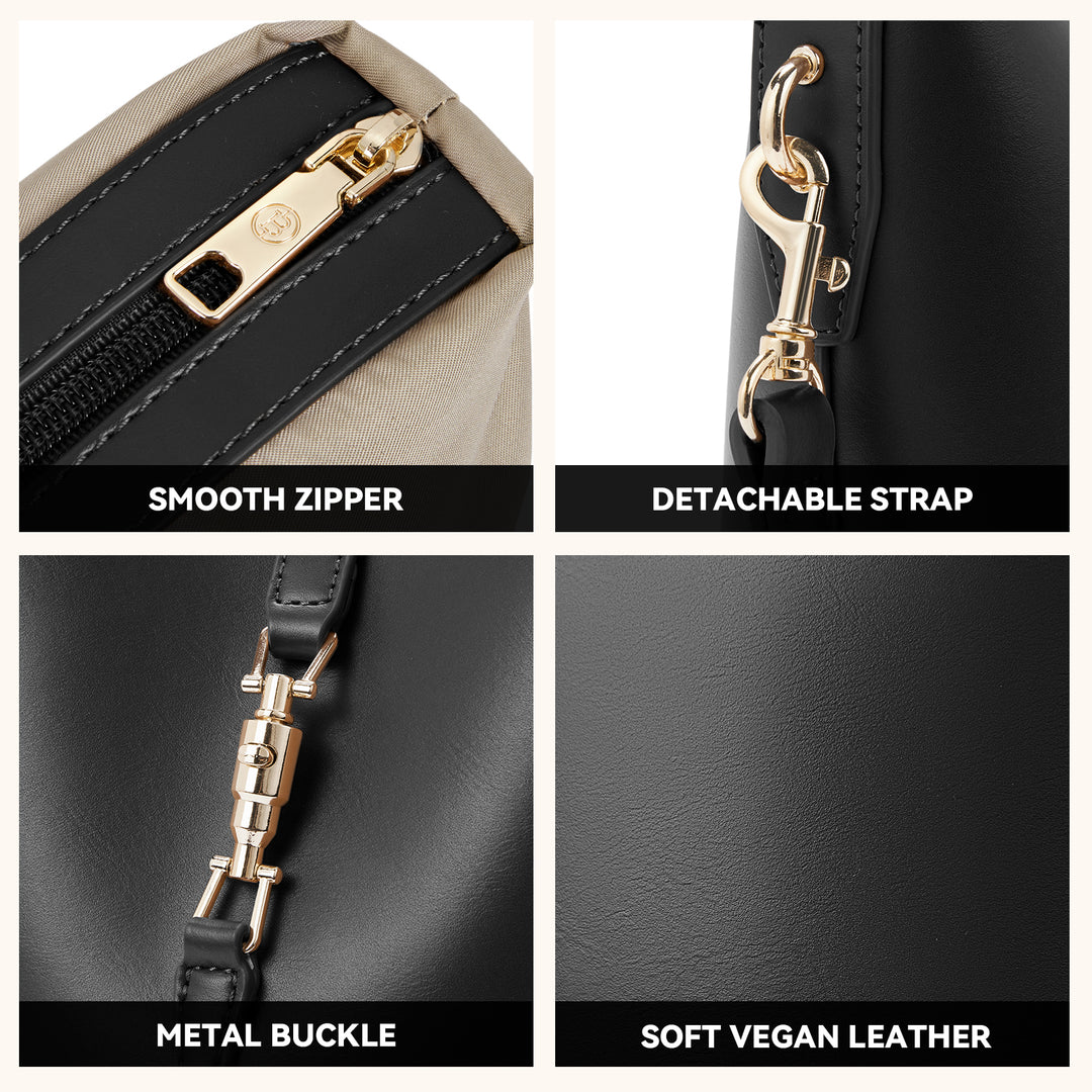 Harper Jones Bucket Shoulder Bag – Gold Clasp Crossbody