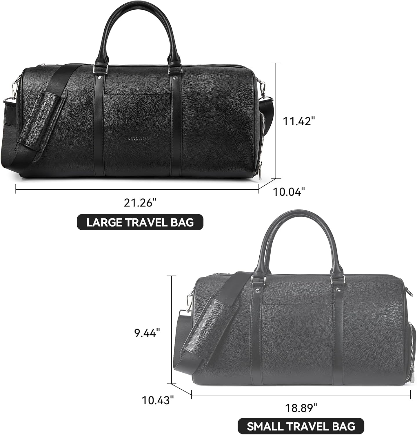 Vixen Black Leather Duffle Bag: A Luxurious and Durable Travel