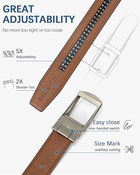 bostanten men's leather ratchet dress belt Shop Our Two-Pack Leather Belt Bundle and Double Up on Style