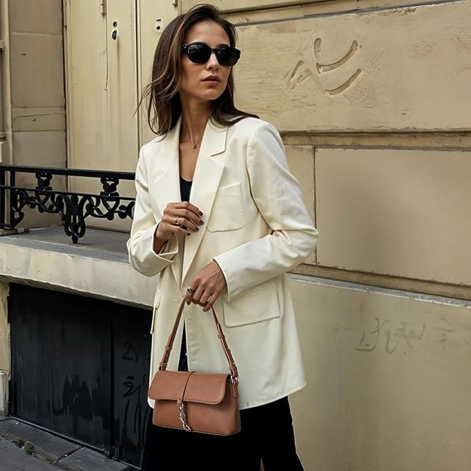 KWELI Chic Saddle Clasp Shoulder Bag