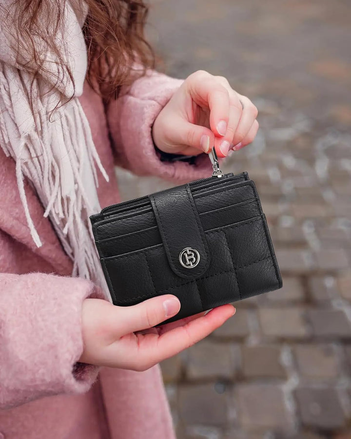 Luna Quilted Colorblock Leather Wallet - Secure RFID