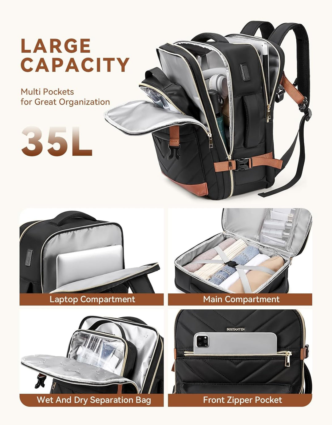 Women's Travel Backpack | Airplane Carry-On