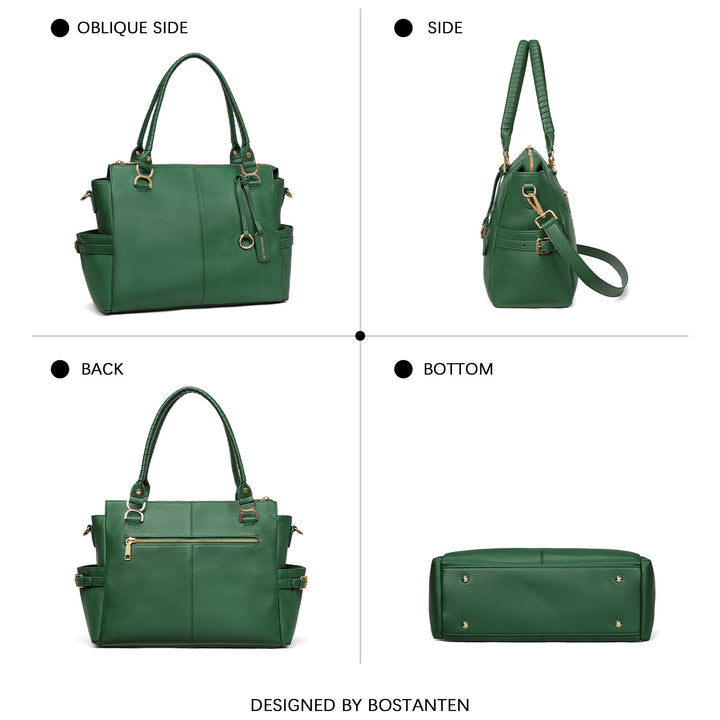 Nevin Genuine Pebbled Leather Everyday Carryall Tote