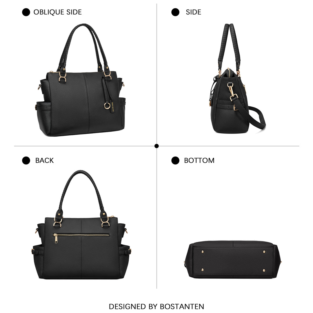 Nevin Genuine Pebbled Leather Everyday Carryall Tote