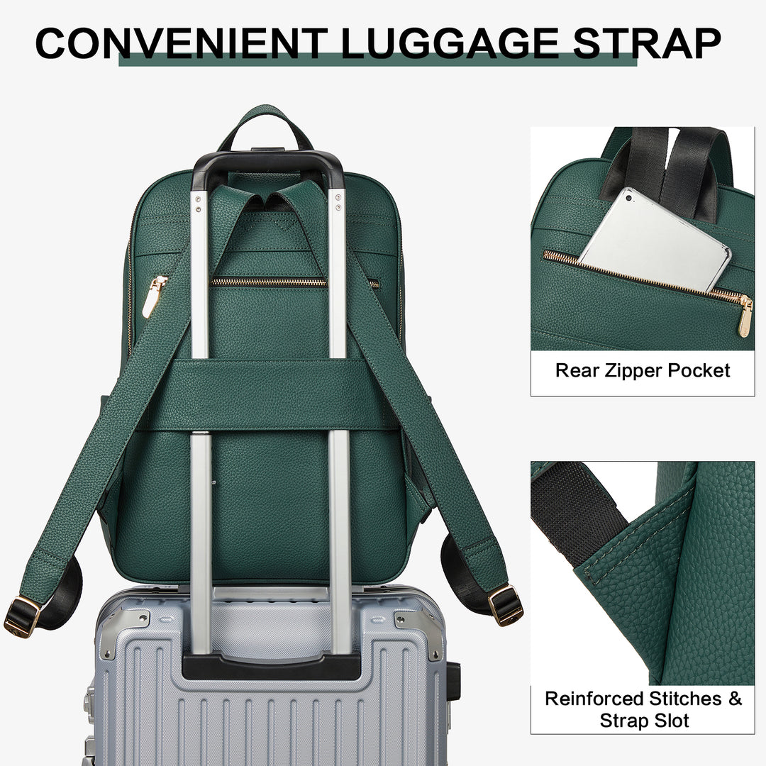 backpack laptop green Stylish and Functional Designer Laptop Backpack for Women