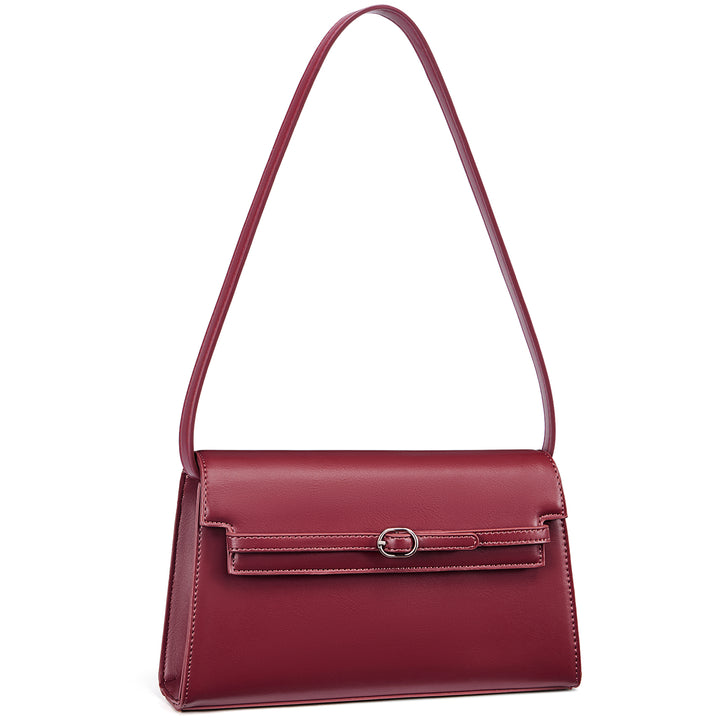 Kweli Belted Elegance Leather Shoulder Bag