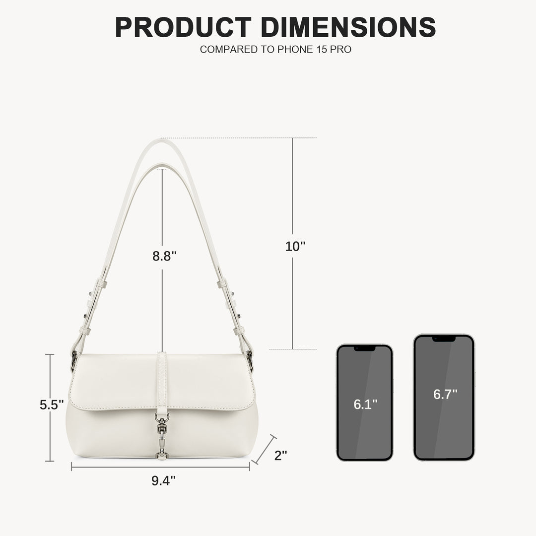 KWELI Chic Saddle Clasp Shoulder Bag