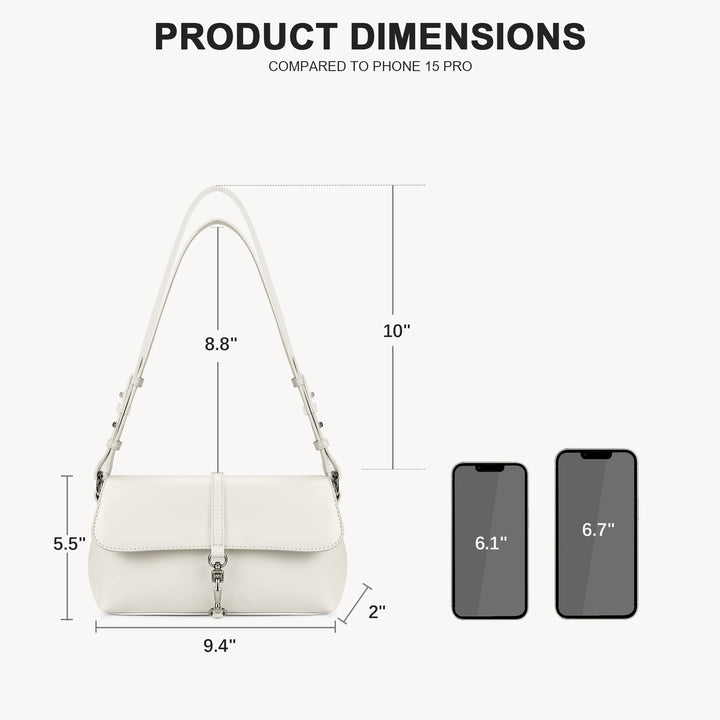 KWELI Chic Saddle Clasp Shoulder Bag