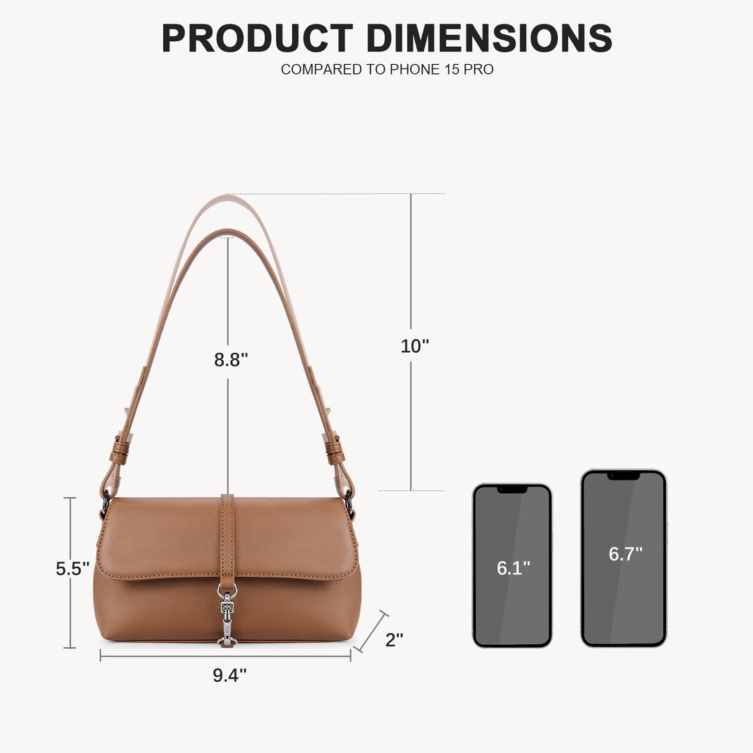 KWELI Chic Saddle Clasp Shoulder Bag