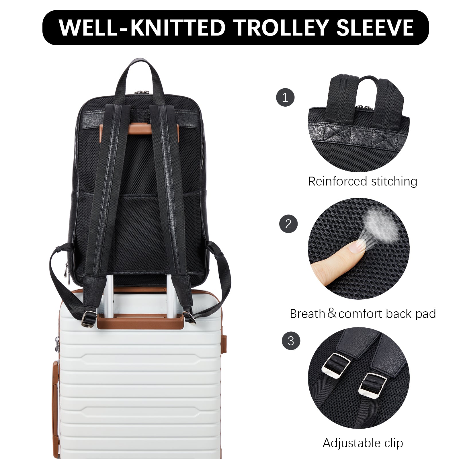 Top Men's Leather Backpack for School and Travel