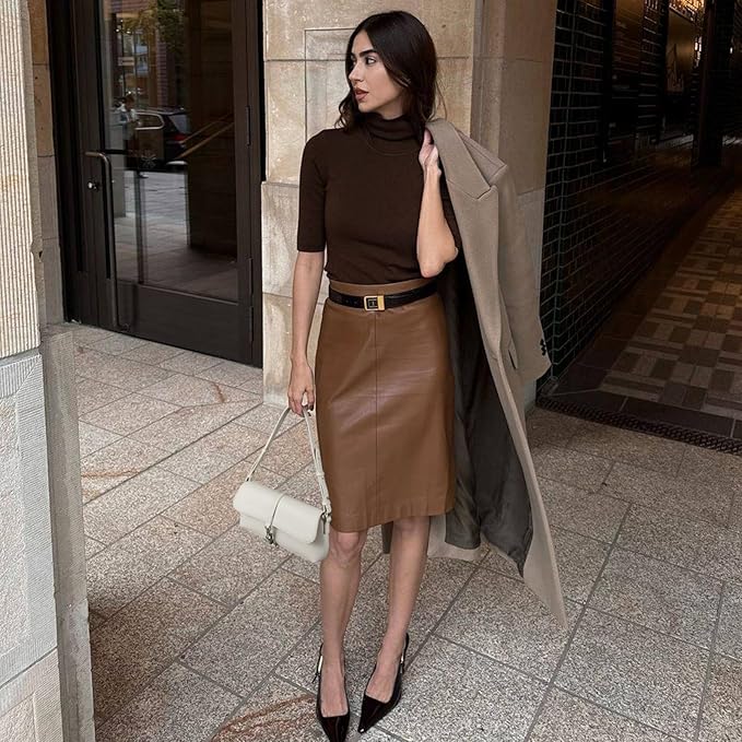 KWELI Chic Saddle Clasp Shoulder Bag