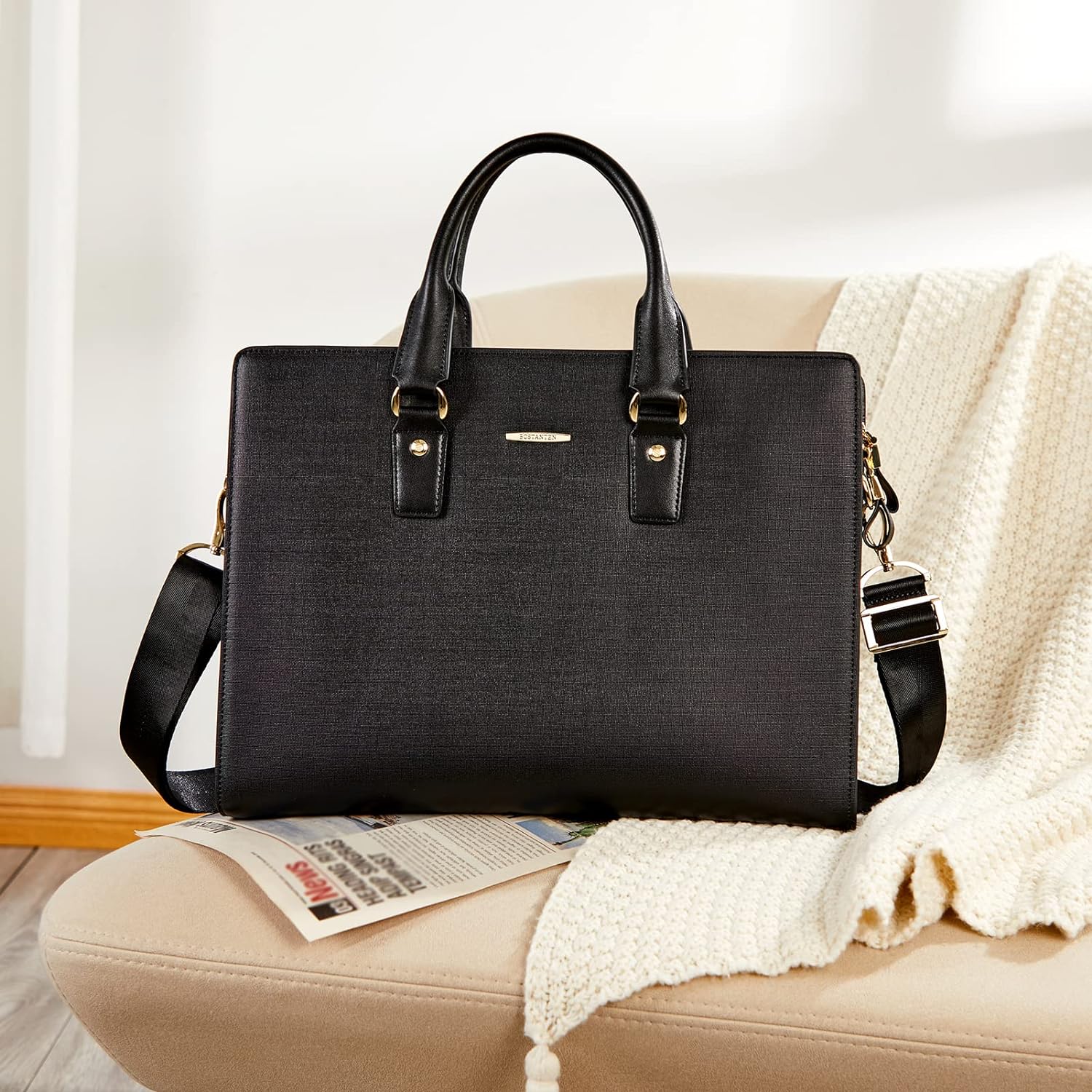 Johan Leather Lawyers Briefcase - Premium Laptop Bag