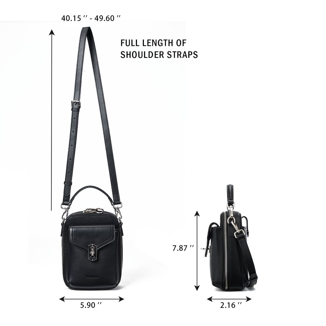 Nevin Vegetable-Tanned Genuine Leather Crossbody Phone Bag