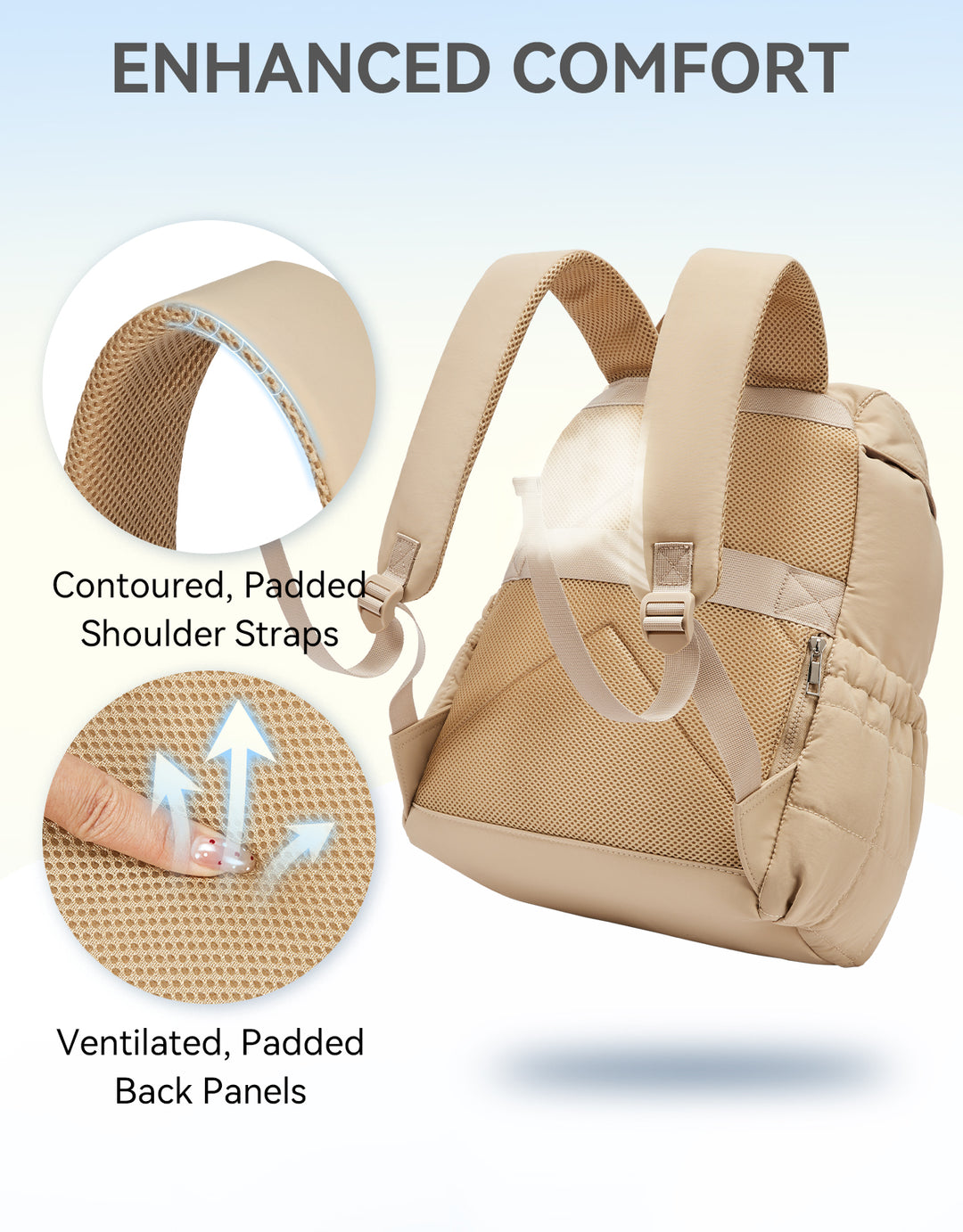 AVE 15.6 Inch Taslan Quilted Lightweight Laptop Backpack – BOSTANTEN