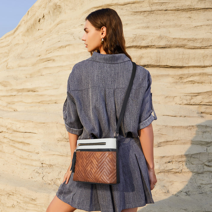 Nola Quilted Trendy Tassel Crossbody Shoulder Bag