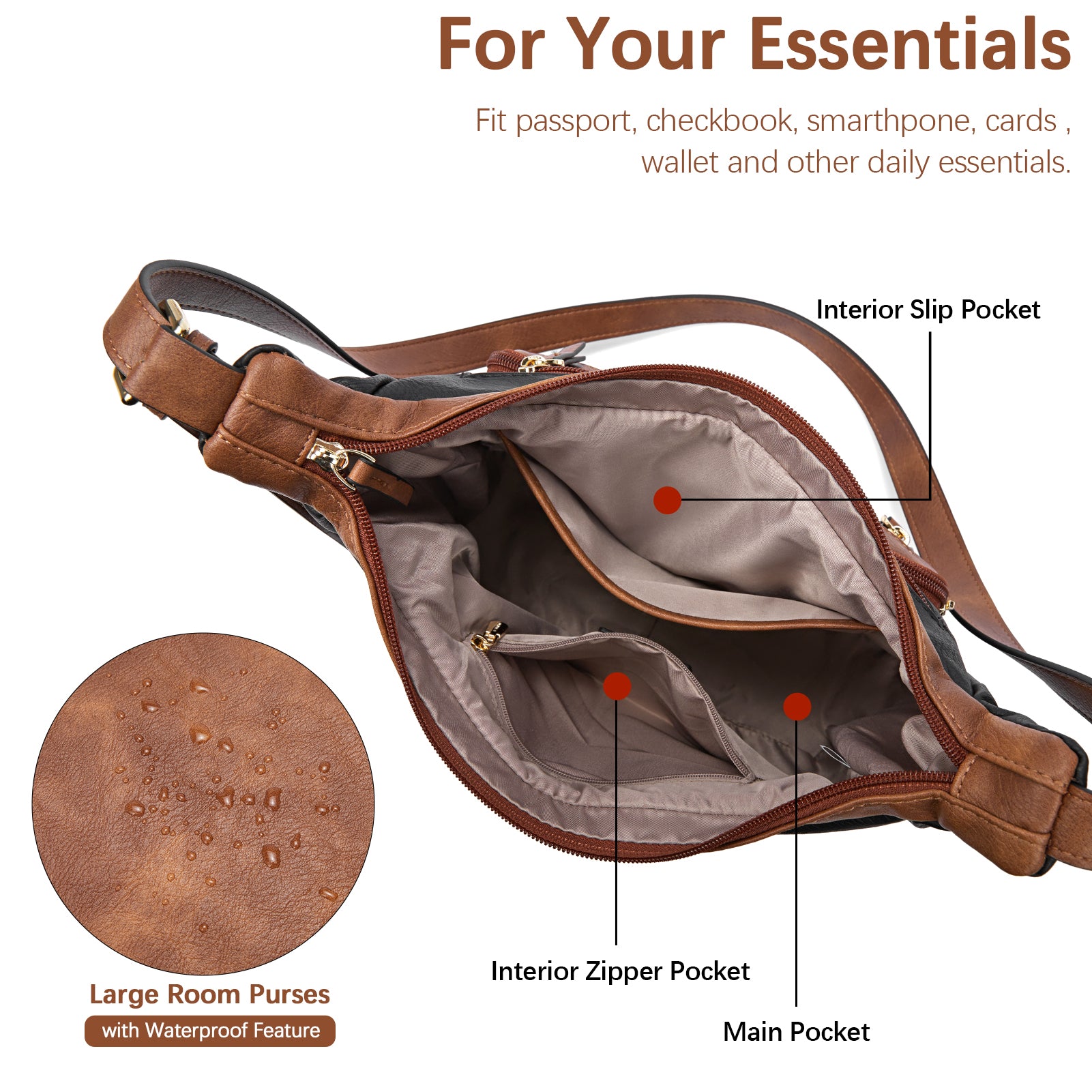 Multi Pocket Shoulder Bag - Stay Organized and Chic | Bostanten